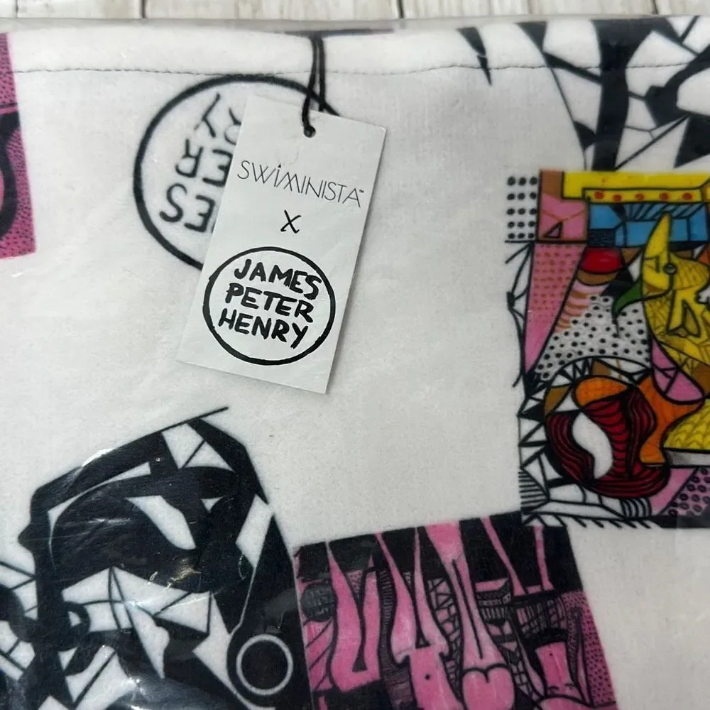 Swiminista James Peter Henry Pool Towel‎ Art Toss Print Limited edition